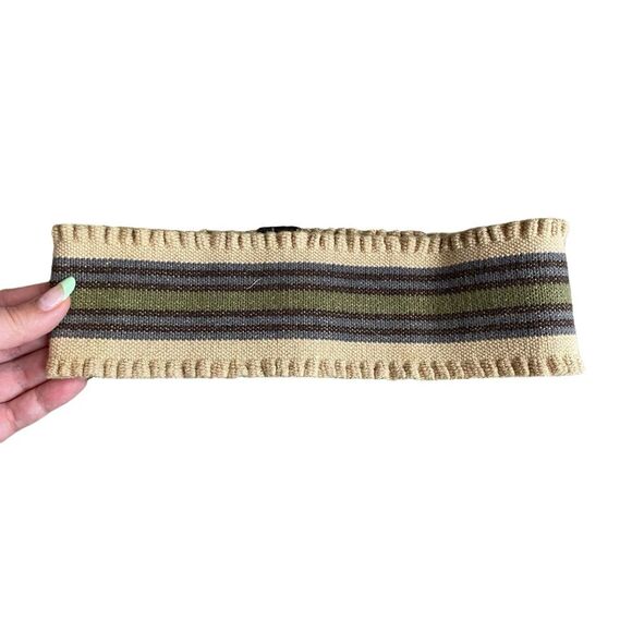 Scanlan & Theodore Waist Belt Woven Hemp Canvas Beige Tan Earthy Snap Closure - Picture 5 of 6